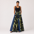 Palazzo Pant - Denim/Camouflage